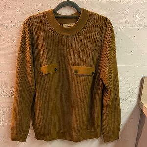 Sézane Women's Tan Crewneck Sweater